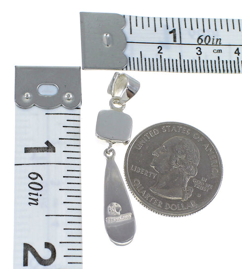 Authentic Turquiose Inlay Sterling Silver Pendant YX51702